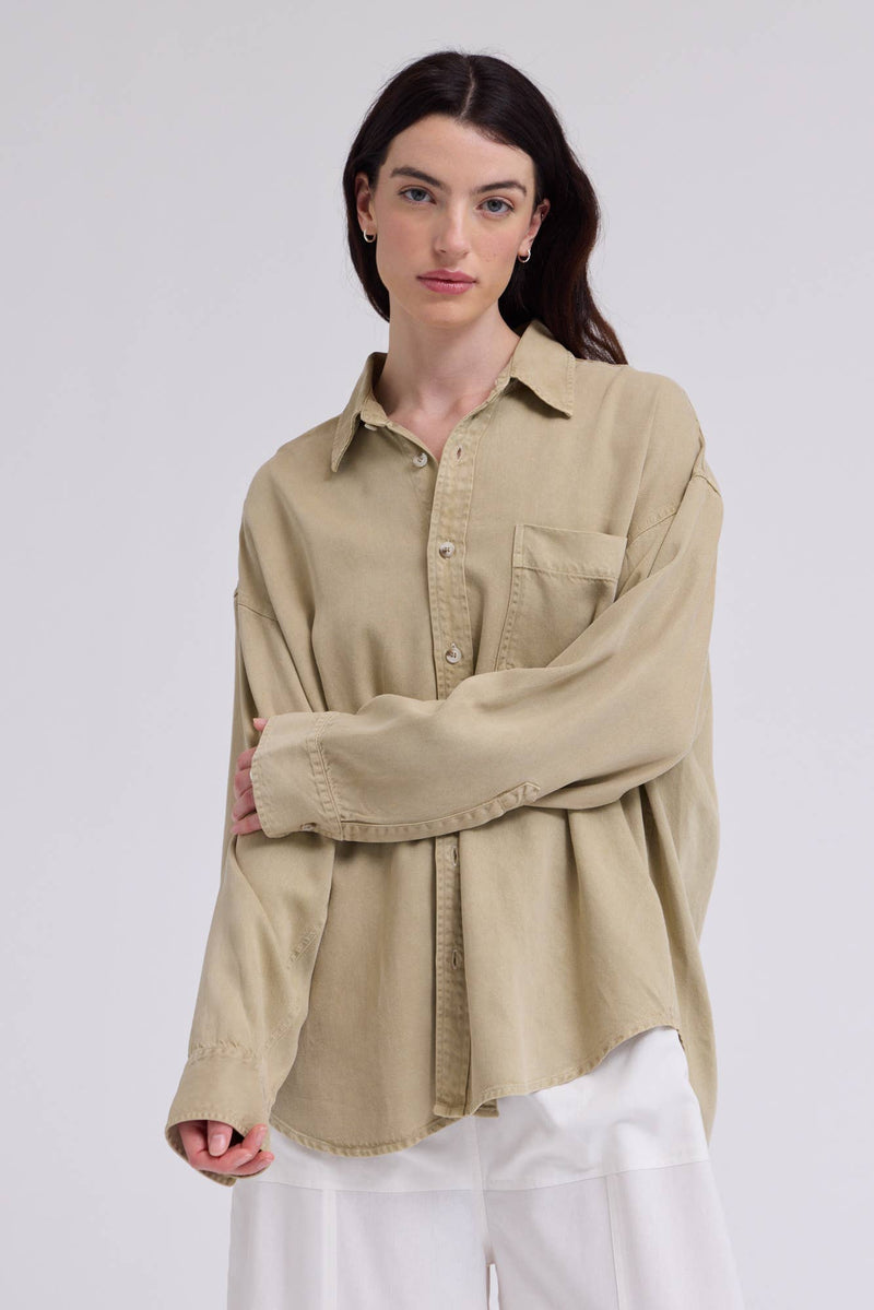 Oversized Tencel Button-Up