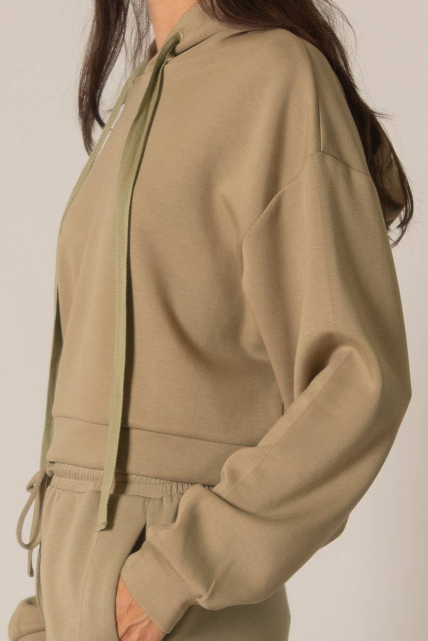 Butter Modal Cropped Hoodie Top