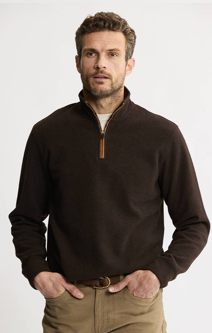 Dongan Wool Blend Quarter Zip