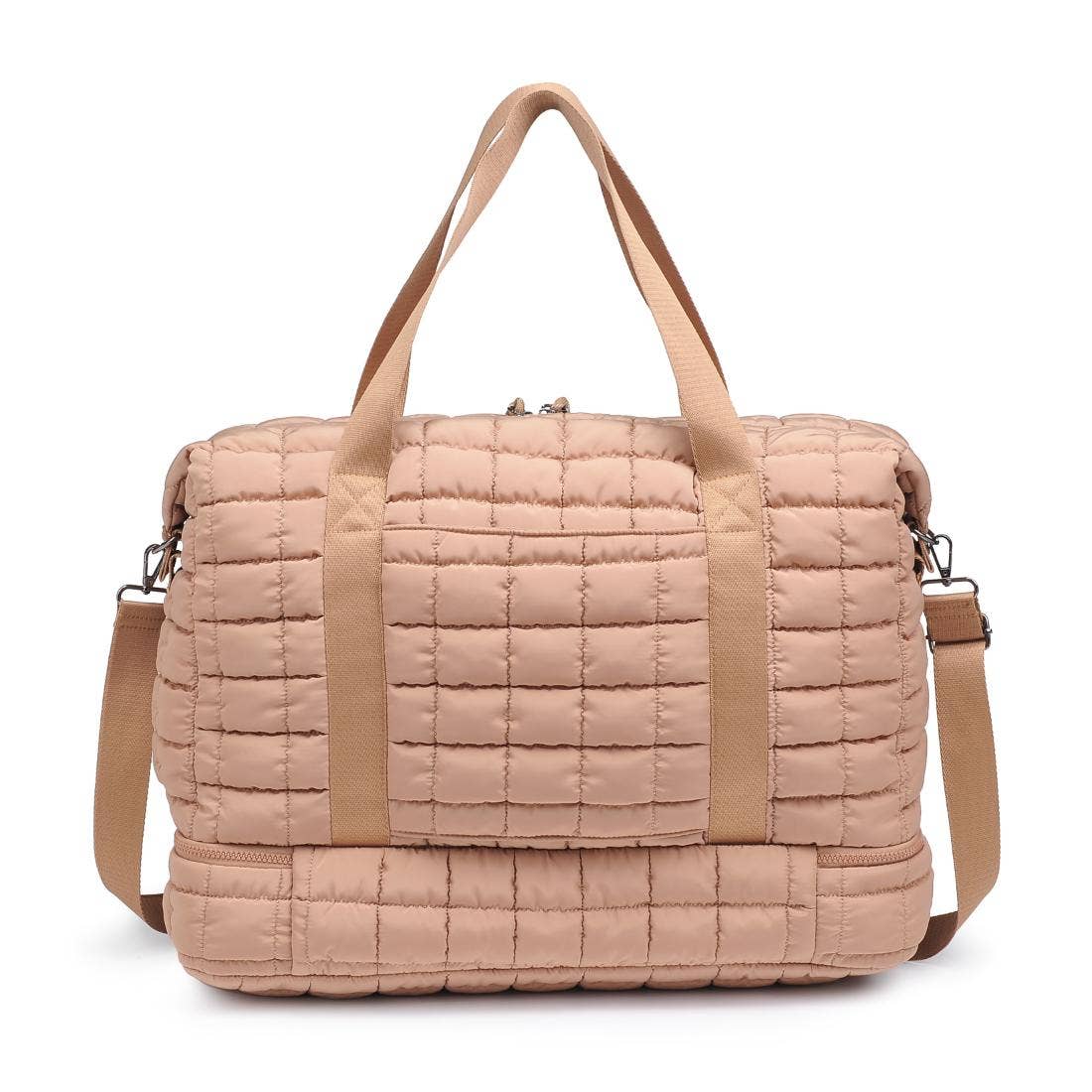 Quilted Nylon Puffer Travel Weekender