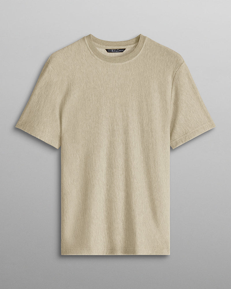 BYLT Brushed Herringbone Box Tee (Latte)
