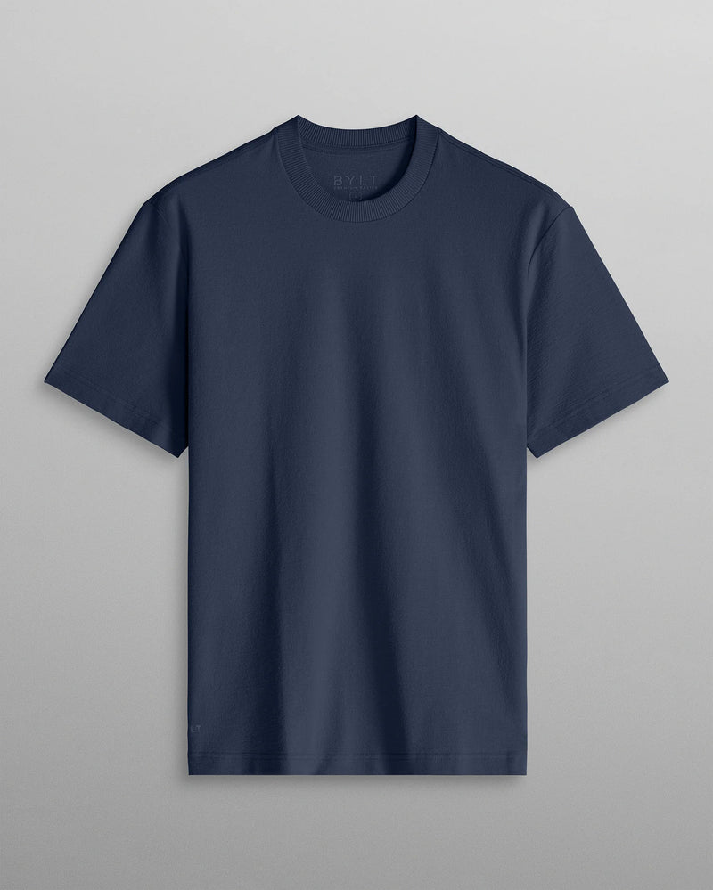 BYLT Slub Box Tee (Navy)