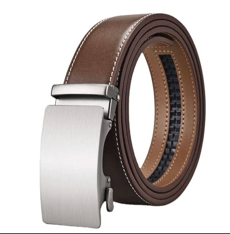 Perfect Fit - Ratchet Leather Belt (Brown)