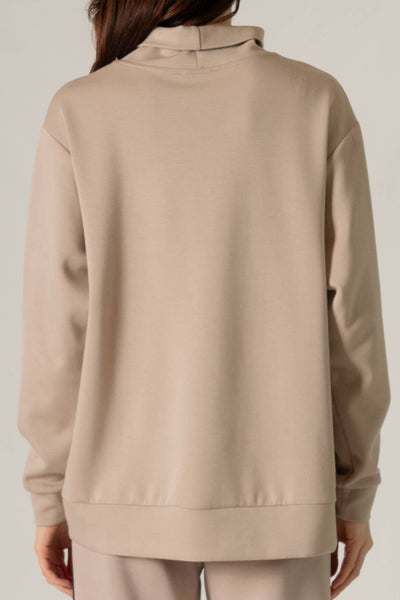 Butter Modal Mock Neck Top w/ Side Zipper