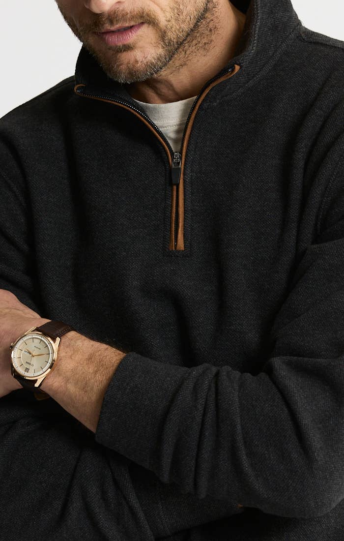 Dongan Wool Blend Quarter Zip
