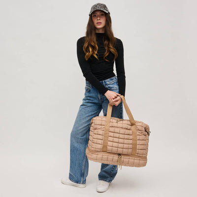 Quilted Nylon Puffer Travel Weekender