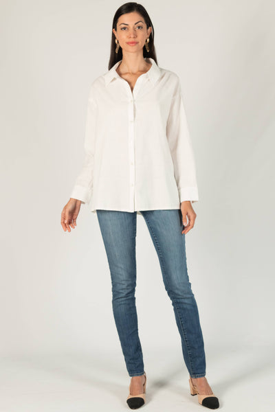 Button Up Shirt w/ Pleated Back Details