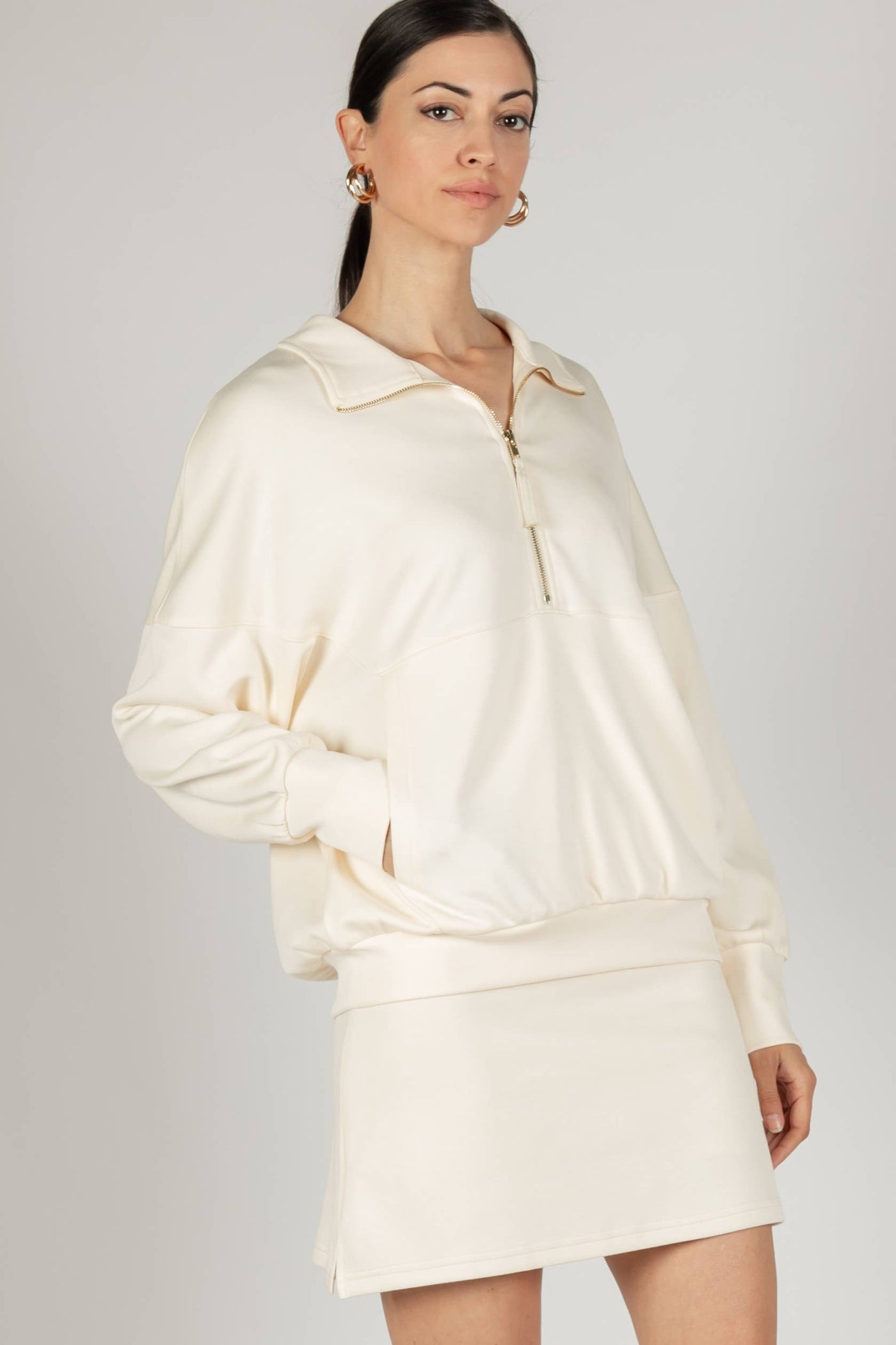 Butter Modal Zip Up Pullover