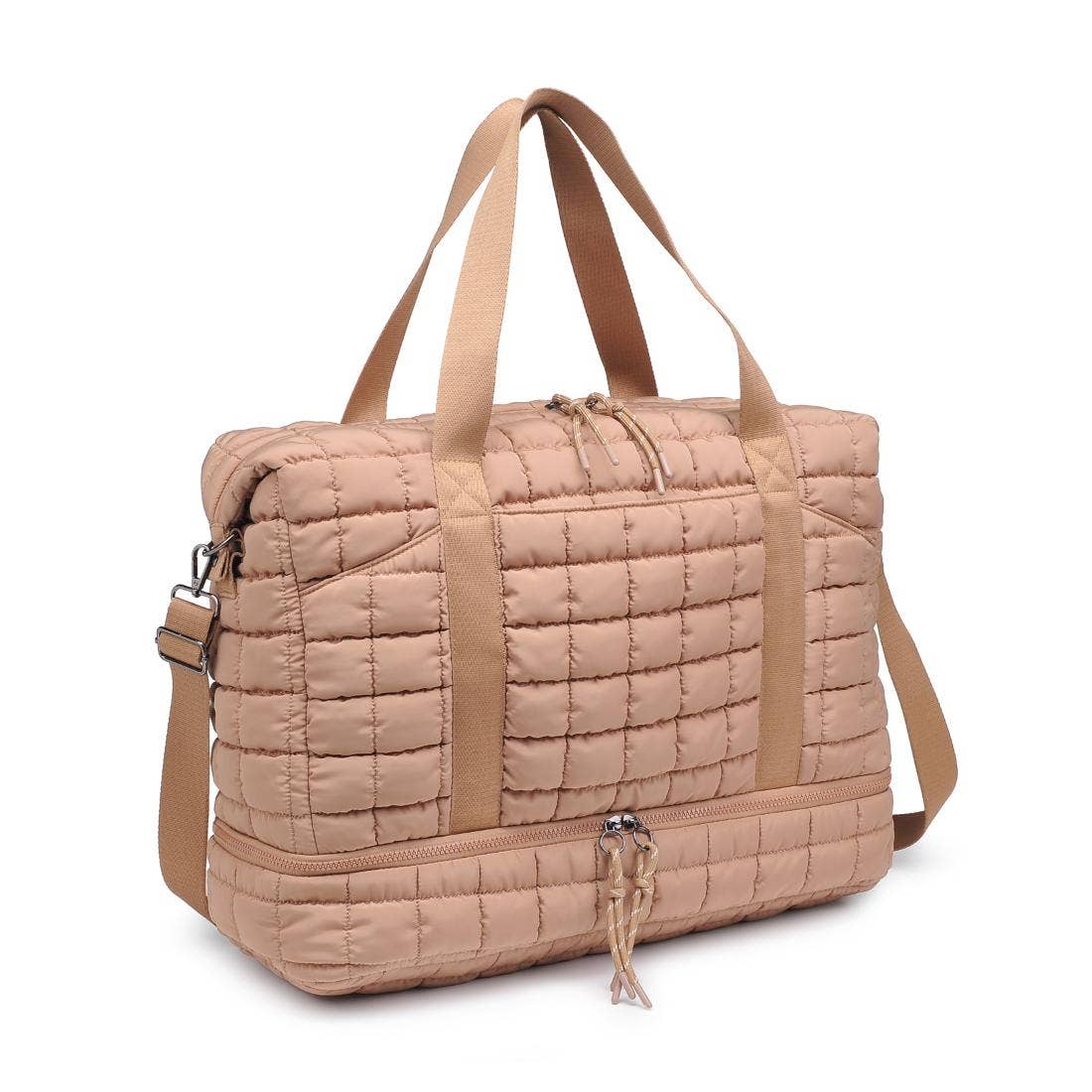 Quilted Nylon Puffer Travel Weekender