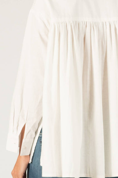 Button Up Shirt w/ Pleated Back Details