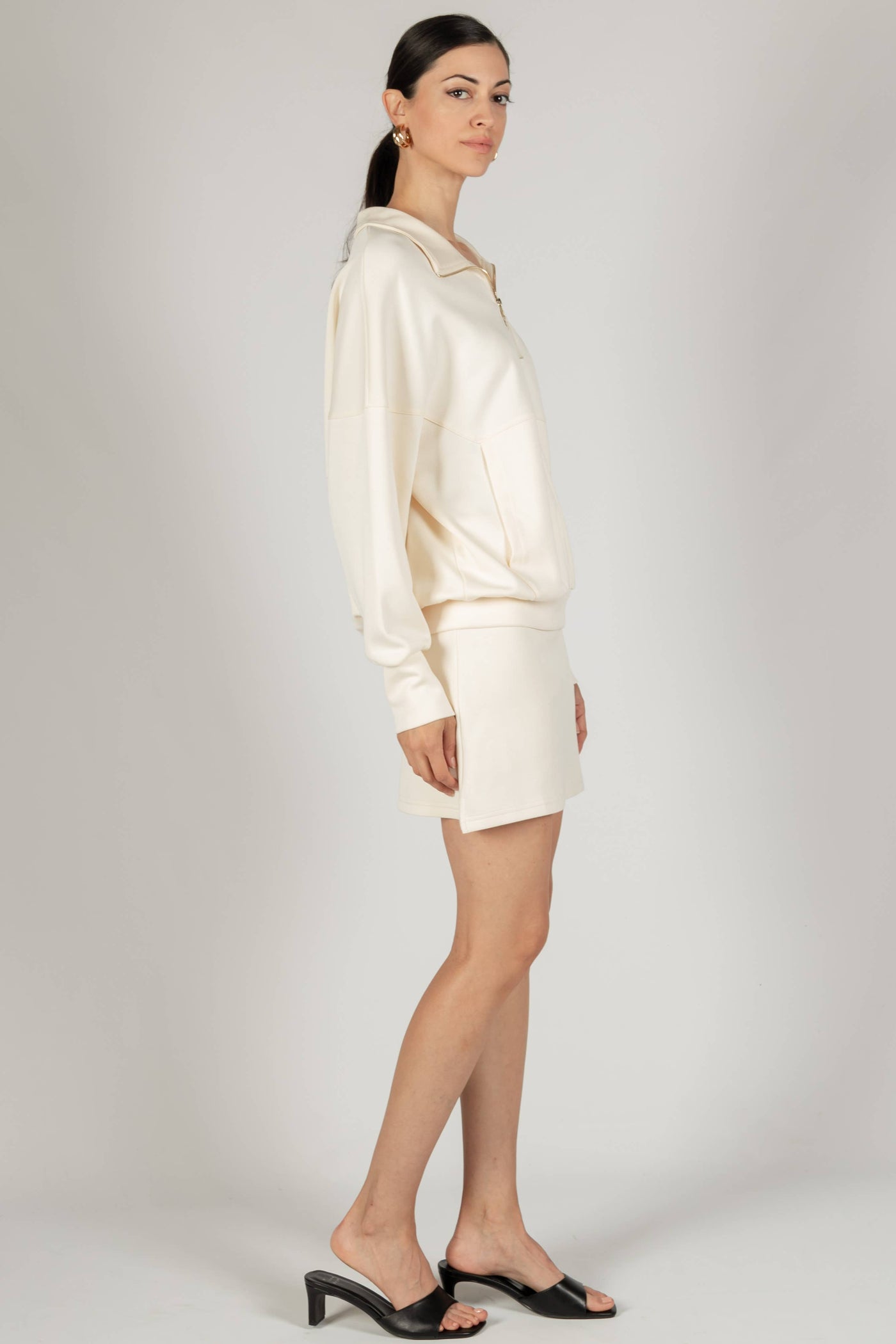 Butter Modal Zip Up Pullover