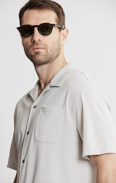 Knit Oxford Short Sleeve Shirt