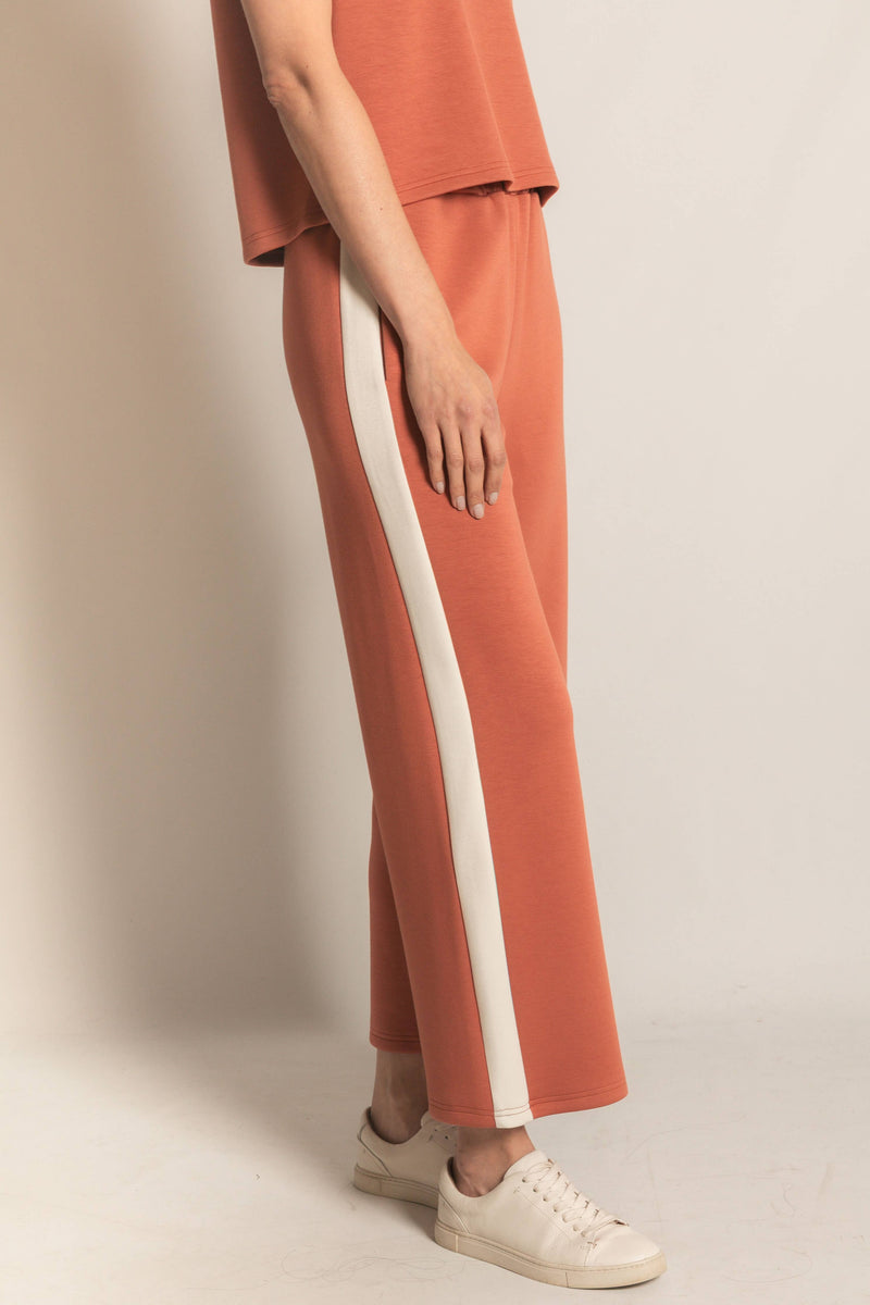 Butter Modal Single Side Stripe Pants (Dusty Rose)