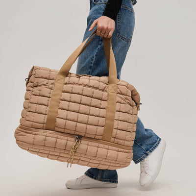 Quilted Nylon Puffer Travel Weekender