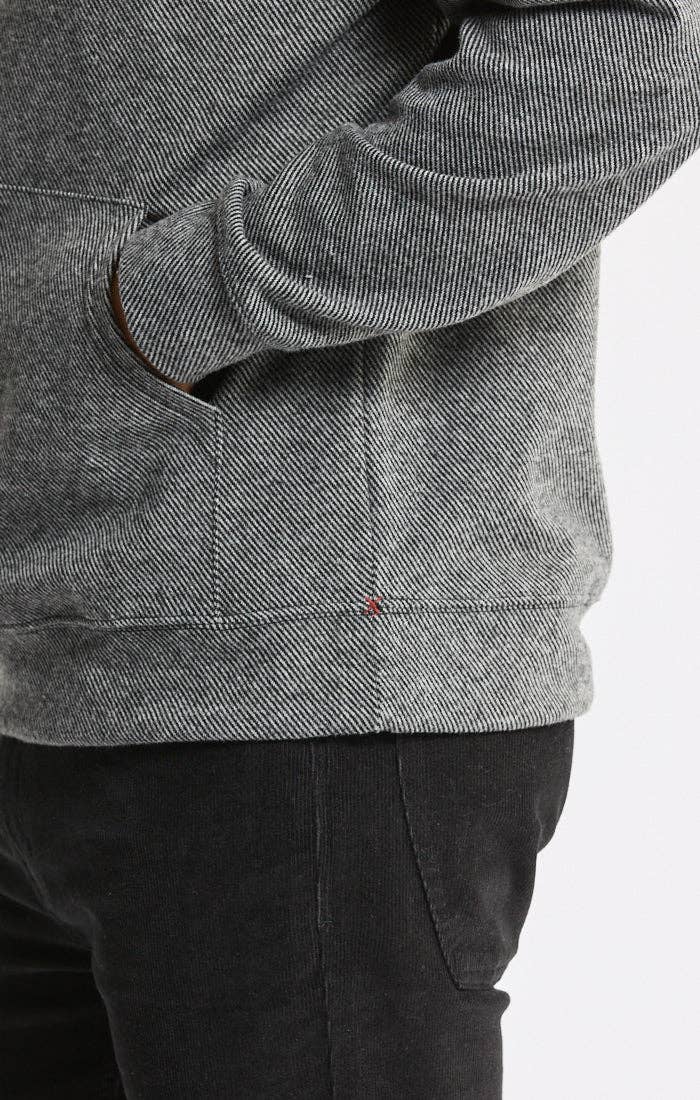 Knit Flannel Hoodie