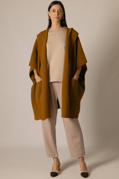 Hooded Cape Cardigan