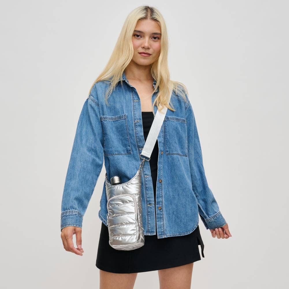 Jace Water Bottle Nylon Puffer Crossbody