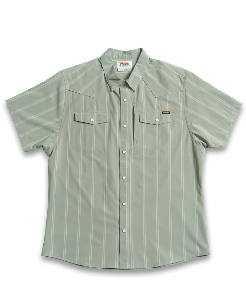 Western Pearl Snap (Sage Green)