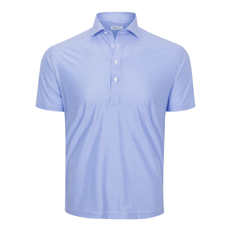 Featherweight Flex Polo (Blue Micro Grid)
