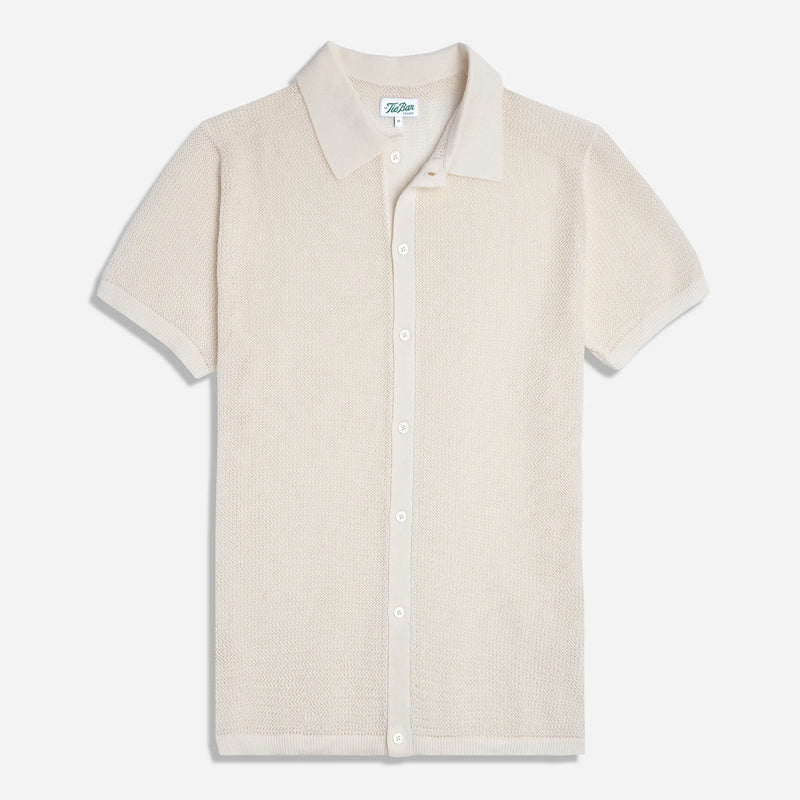 Textured Full Placket Polo