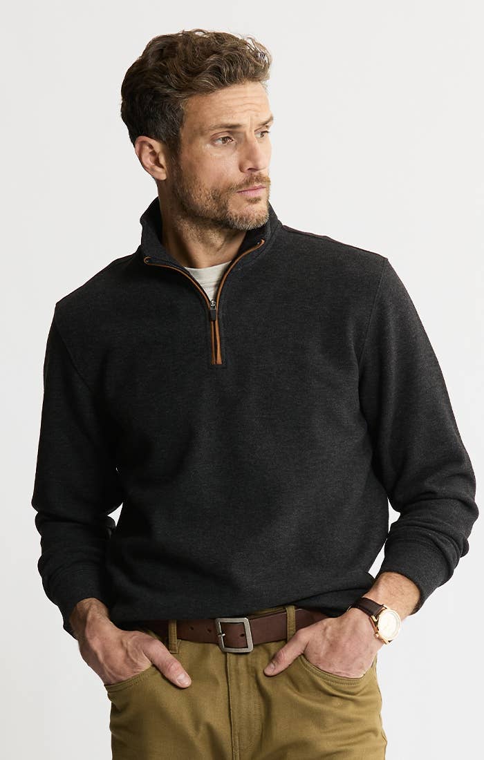 Dongan Wool Blend Quarter Zip