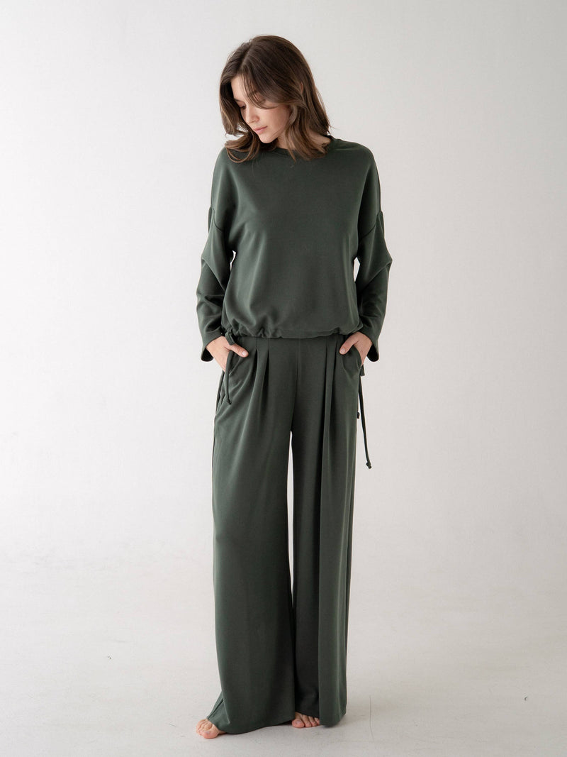 The Ultimate Soft Lounge Top (Forest Green)
