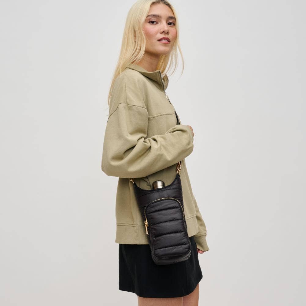 Jace Water Bottle Nylon Puffer Crossbody