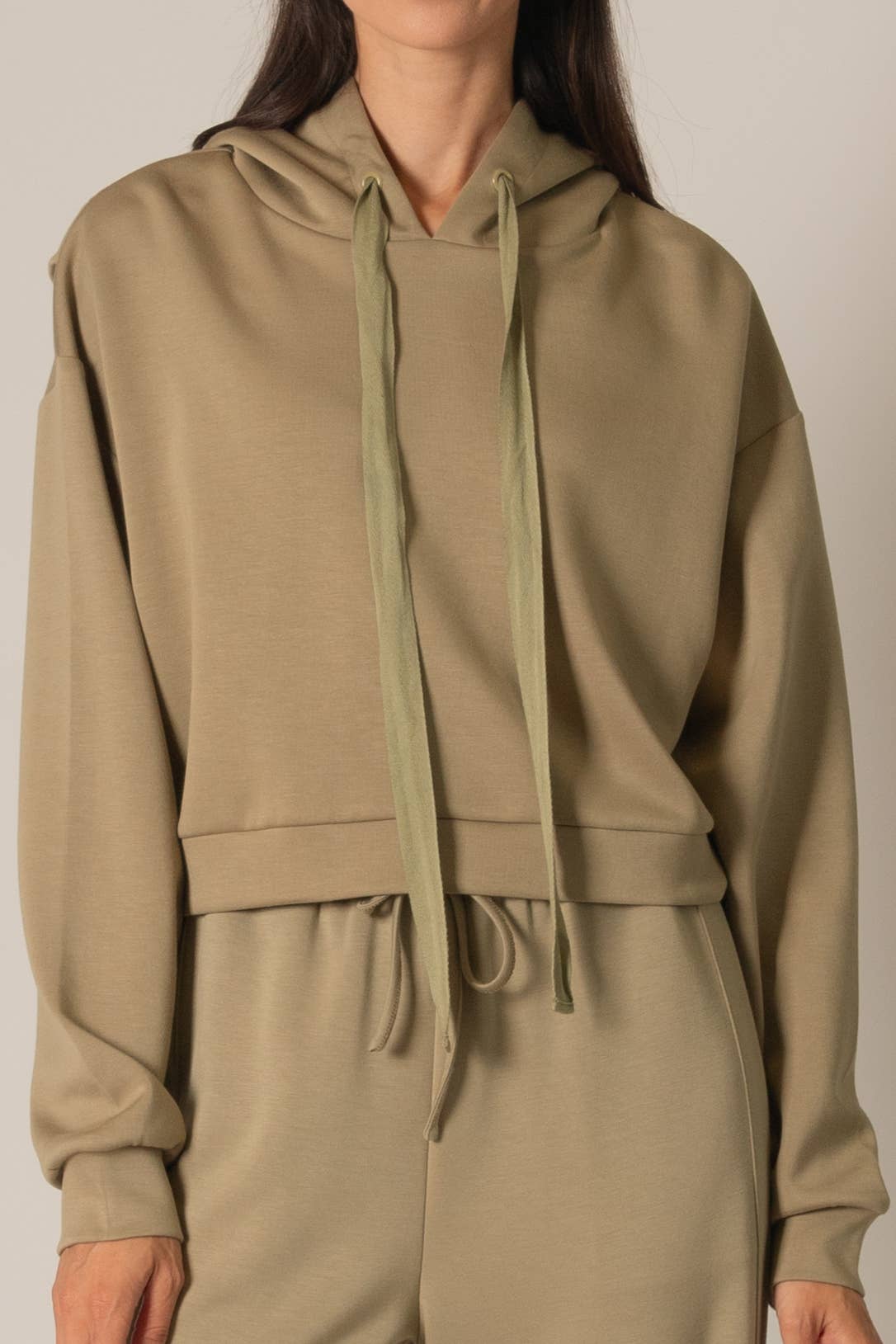 Butter Modal Cropped Hoodie Top