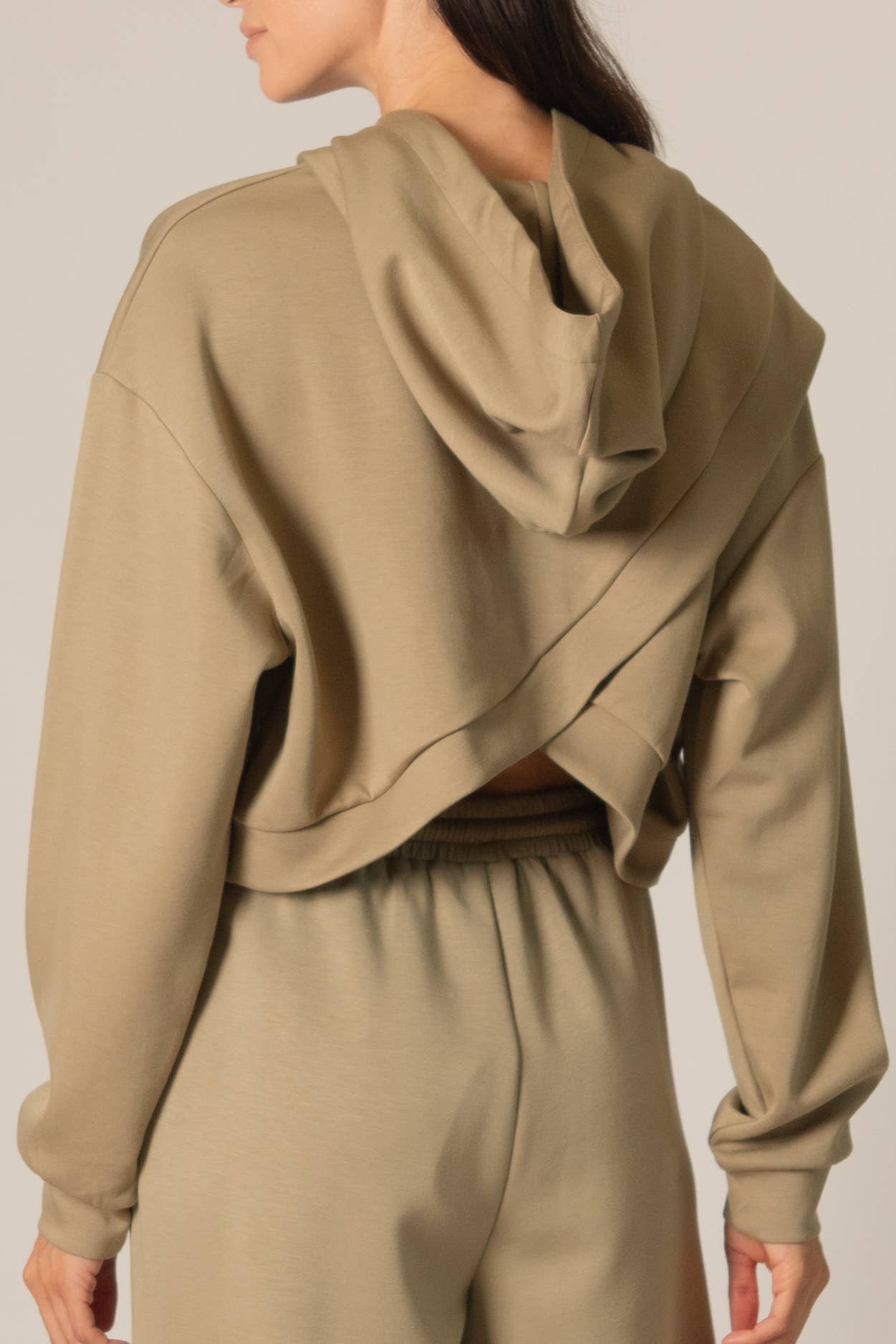 Butter Modal Cropped Hoodie Top