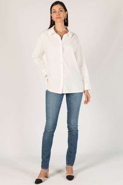 Button Up Shirt w/ Pleated Back Details