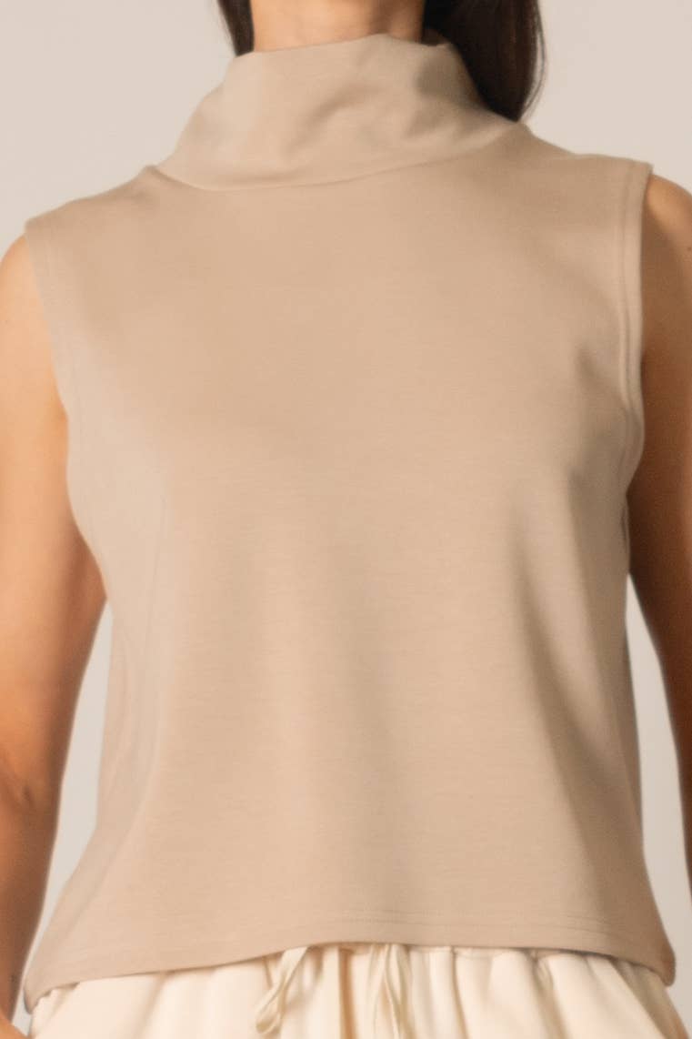 Butter Modal Cowl Neck Sleeveless Top