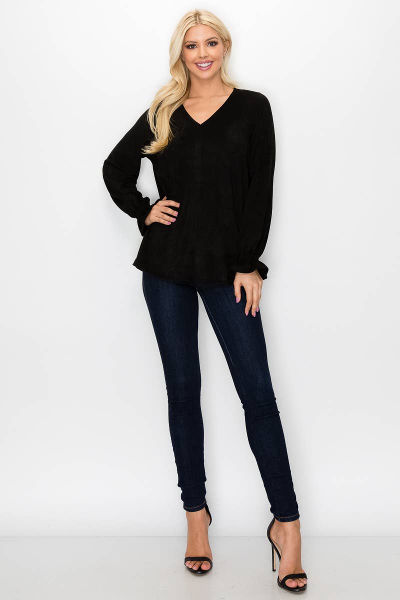 Stretch Suede Top