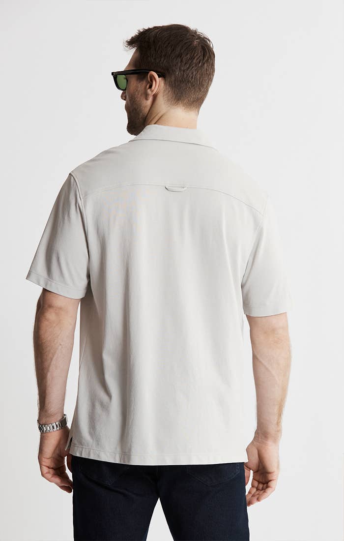 Knit Oxford Short Sleeve Shirt